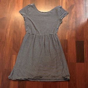 Black and white kneelength girls dress
